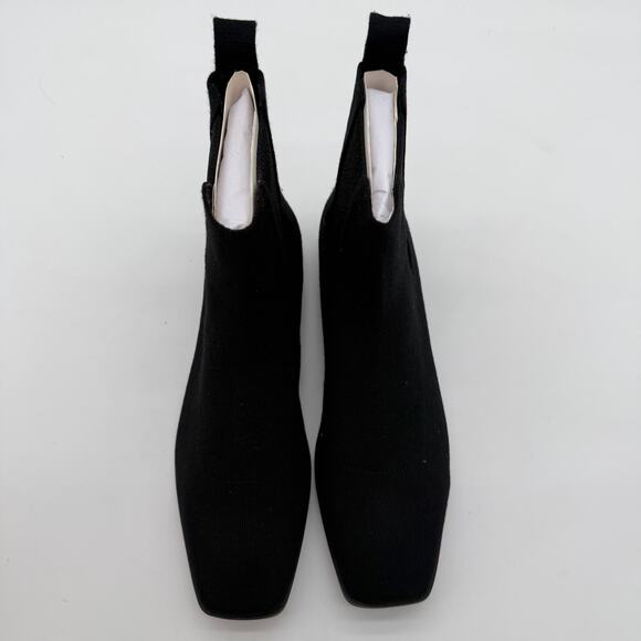 Vivaia Rachel Wool Knit Old Money Pull On Comfort Chelsea Boots Black 9.5 - Picture 2 of 8